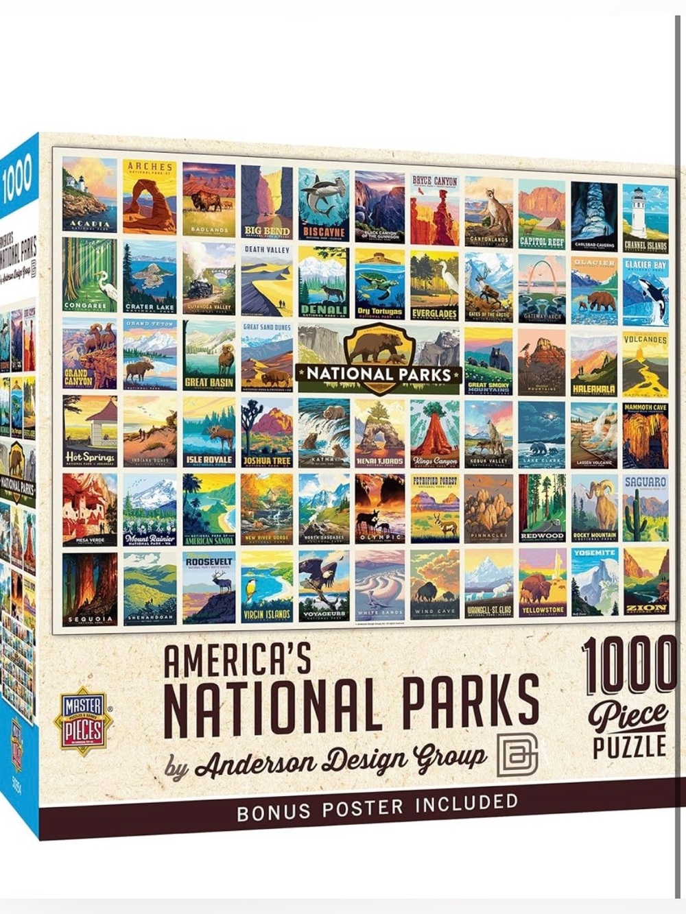 Master Pieces 1000 Piece Jigsaw Puzzle ~Bundle3/$20~ America’s National Parks
